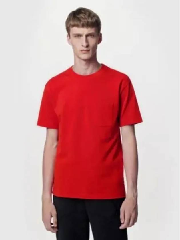 Cotton Half Damier Pocket T-Shirt Red 1AF533 - LOUIS VUITTON - BALAAN 2