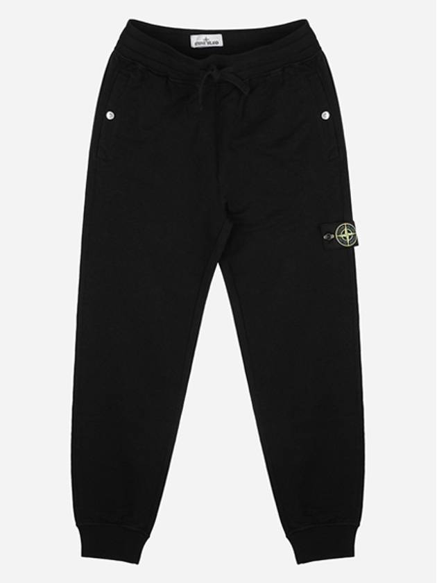 Compass Badge Cotton Track Pants Black - STONE ISLAND - BALAAN 2