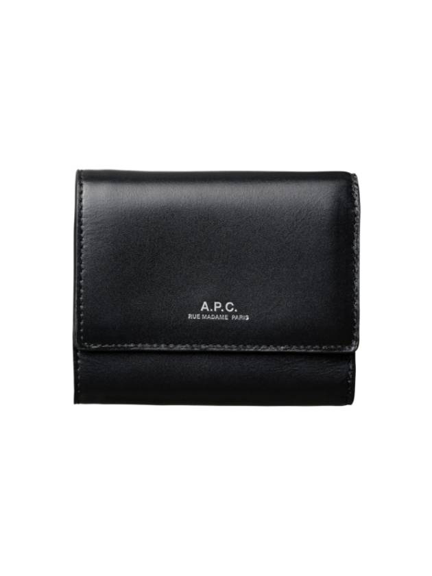 Lois Compact Small Half Wallet Black - A.P.C. - BALAAN 2