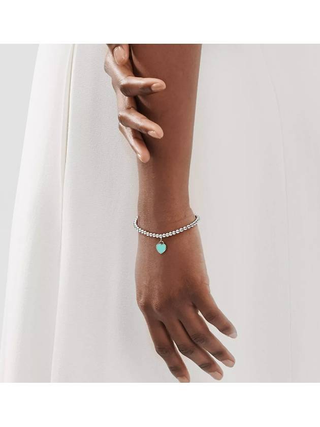 Heart Tag Bead Bracelet Blue Silver - TIFFANY & CO. - BALAAN 6