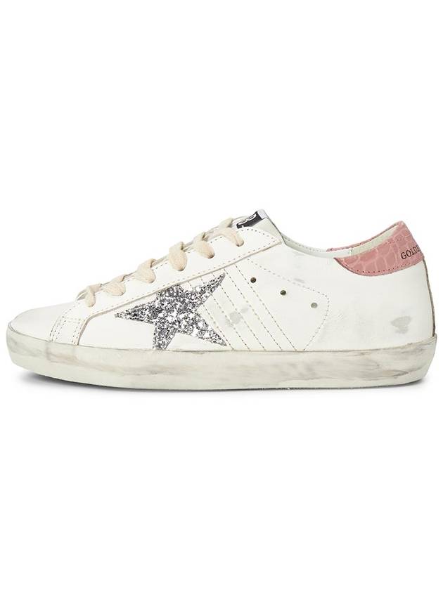 Superstar Pink Tab Leather Low Top Sneakers White - GOLDEN GOOSE - BALAAN 4