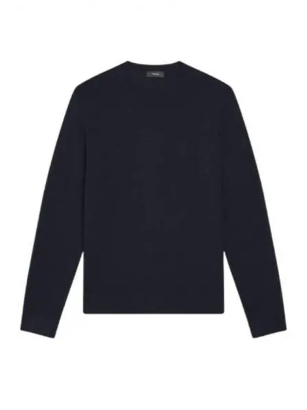 Crew Neck Wool Knit Top Navy - THEORY - BALAAN 2