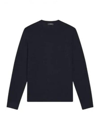 Crew Neck Wool Knit Top Navy - THEORY - BALAAN 2