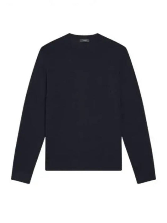 Crew Neck Wool Knit Top Navy - THEORY - BALAAN 2