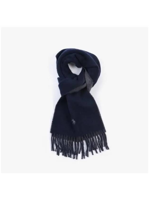 PC0455 411 Pony Reversible Fringe Muffler - POLO RALPH LAUREN - BALAAN 4