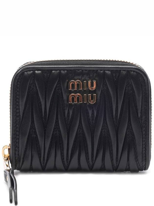 Matelasse Nappa Leather Coin Wallet Black - MIU MIU - BALAAN 2