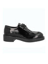 triangle logo lace-up leather derby black - PRADA - BALAAN 1