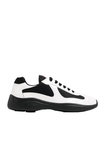 America's Cup Leather Low Top Sneakers White Black - PRADA - BALAAN 1