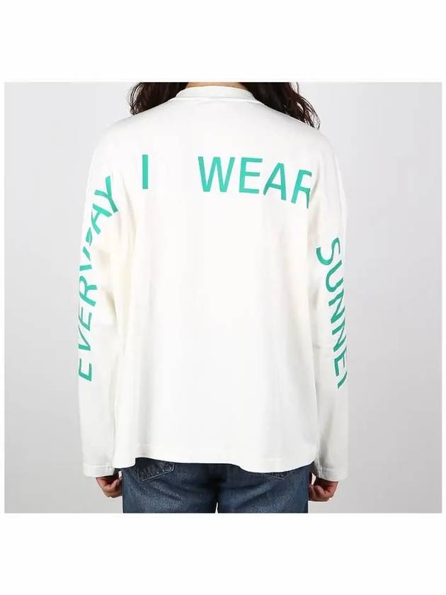 SN2PXH06AP JE130 005 Green Print Over Long Sleeve T shirt - SUNNEI - BALAAN 4