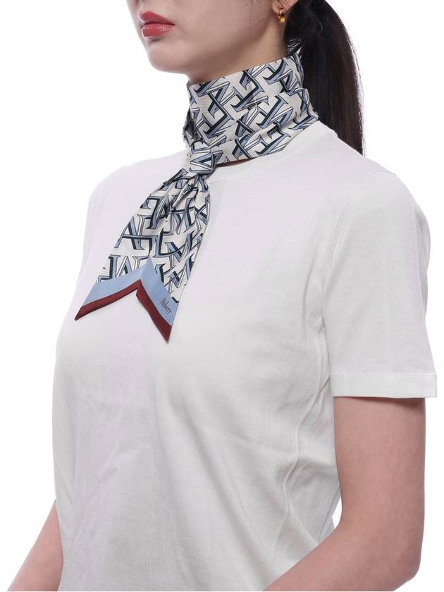 Logo Print Satin Muffle Blue - MULBERRY - BALAAN 5