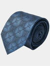 GG Pattern Slim Silk Tie Blue - GUCCI - BALAAN 7