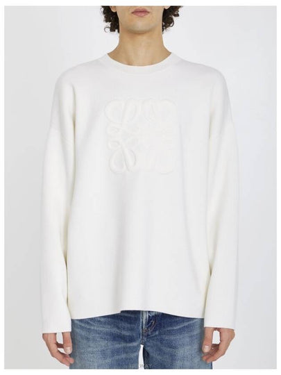 Debossed Anagram Wool Knit Top White - LOEWE - BALAAN 2