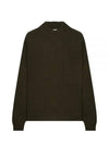 Men's Mock Neck Wool Knit Top Khaki - TEN C - BALAAN 2