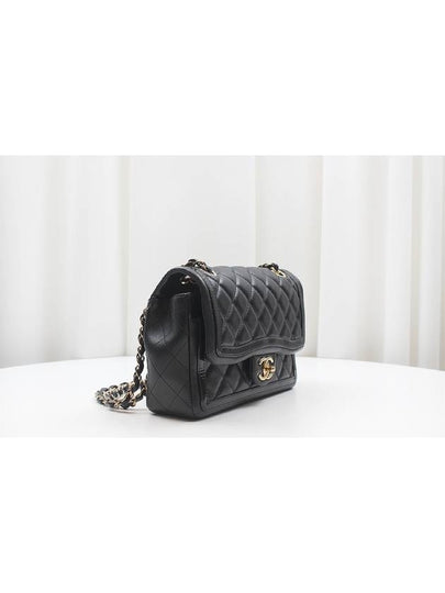 Mini Lambskin Patent Chain Flap Bag Black AS4289 - CHANEL - BALAAN 2