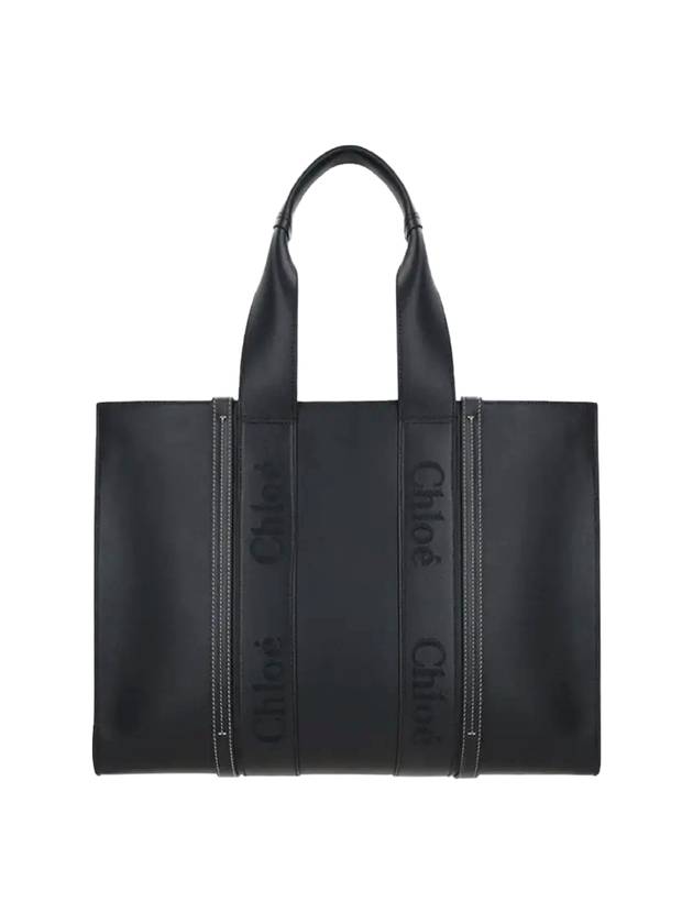 Woody Large Tote Bag Black - CHLOE - BALAAN 1