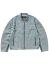 DENIM BIKER JACKET BULE - LIBERE - BALAAN 1