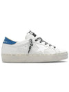 Women's Hi Star Blue Tab Nappa Leather Low Top Sneakers White - GOLDEN GOOSE - BALAAN 2