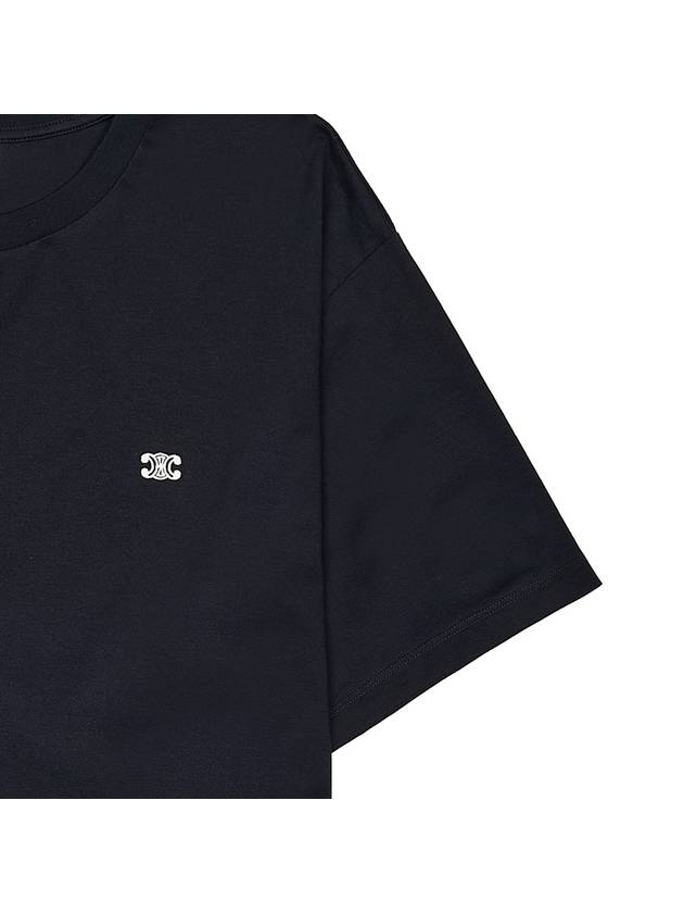 Triomphe Loose Logo Short Sleeve T-Shirt Black - CELINE - BALAAN 7