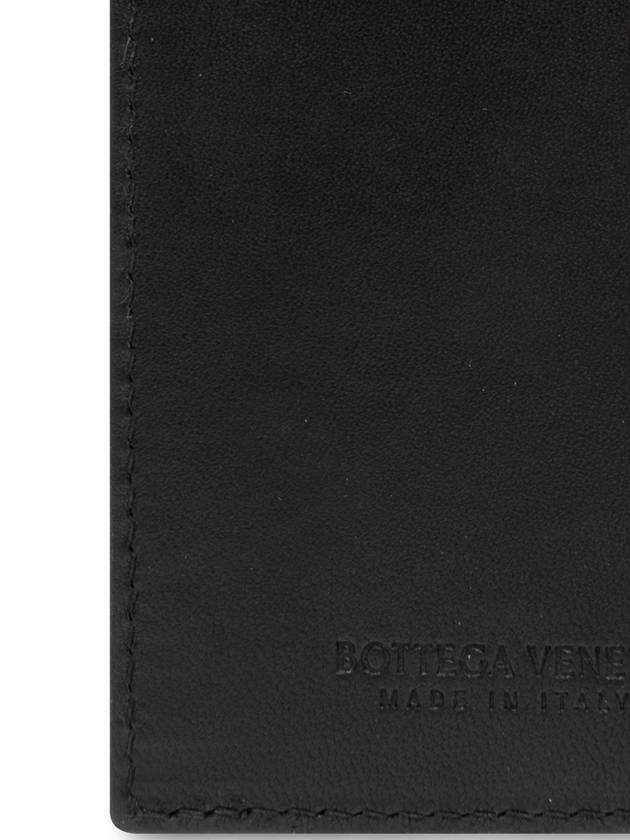 Intrecciato Magnet Leather Card Wallet Black - BOTTEGA VENETA - BALAAN 4