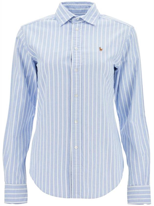 Pony Classic Fit Long Sleeve Shirt Blue - POLO RALPH LAUREN - BALAAN 2