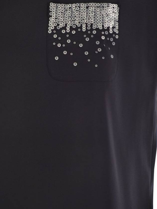 Crepe de chine top with sequin pocket - PESERICO - BALAAN 4