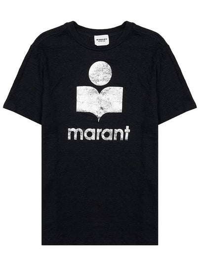 Zwell Logo Print Short Sleeve T-Shirt Black - ISABEL MARANT - BALAAN 2