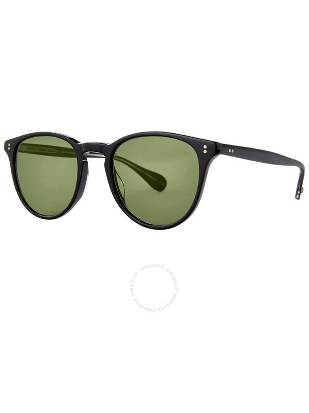 Garrett Leight MANZANITA SUN Green Oval Sunglasses 2151 BK/GRN 50 - GARRETT LEIGHT - BALAAN 2