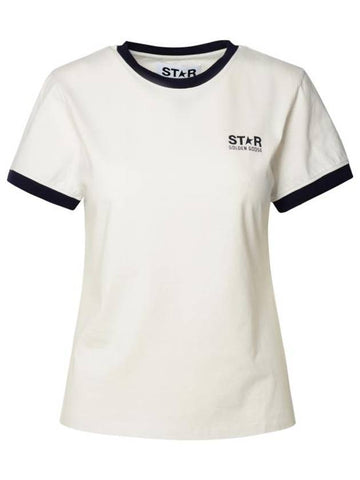 Lina Cotton Short Sleeve T-shirt Heritage White - GOLDEN GOOSE - BALAAN 1