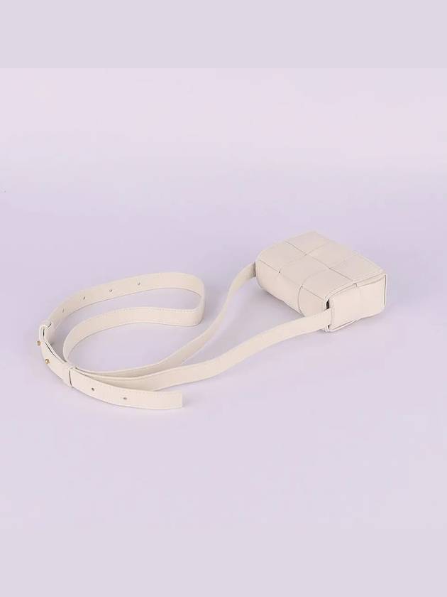 Intrecciato Cassette Small Cross Bag White - BOTTEGA VENETA - BALAAN 4