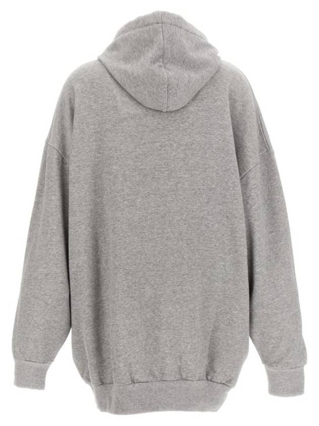 Solena Embroidered Logo Oversized Hoodie Grey - ISABEL MARANT - BALAAN 3