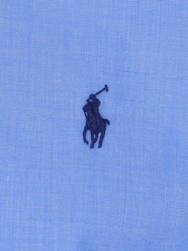 Embroidered Logo Pony Long Sleeve Shirt Blue - POLO RALPH LAUREN - BALAAN 5