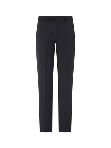 Men s Straight Wool Criss Pants Dark Navy 270504 - EMPORIO ARMANI - BALAAN 1