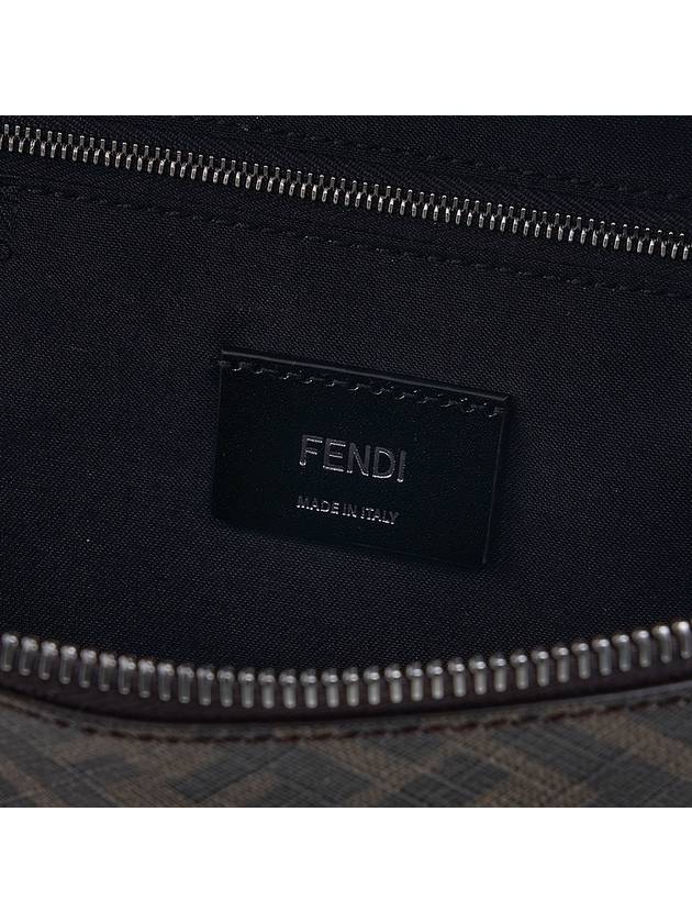 FF Monogram Logo Leather Belt Bag Brown - FENDI - BALAAN 11