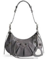 Le Cagole Small Leather Shoulder Bag Grey - BALENCIAGA - BALAAN 2