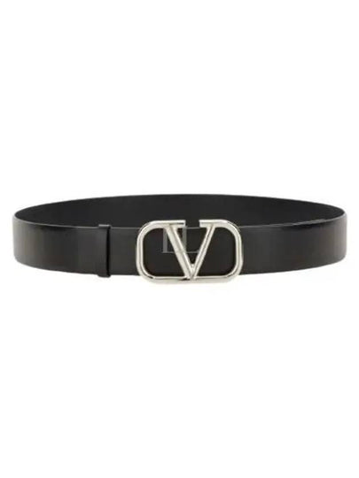 V Logo 40mm Belt Black - VALENTINO - BALAAN 2