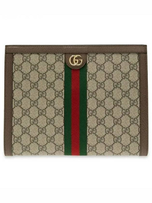 Ophidia Pouch Clutch Bag Beige Ebony - GUCCI - BALAAN 2