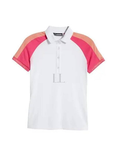 Perinne Short Sleeve Polo Shirt Fuchsia Purple White - J.LINDEBERG - BALAAN 2