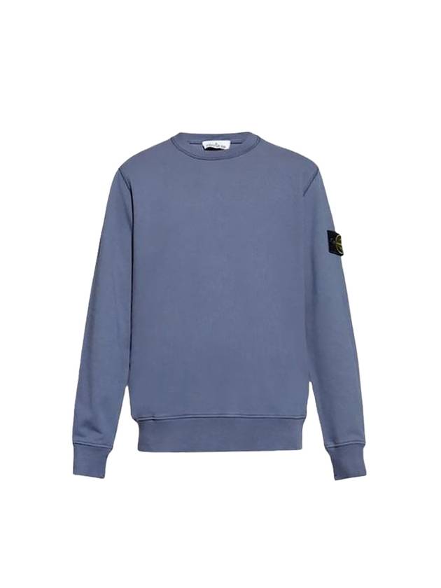 Compass Patch Cotton Sweatshirt Light Blue - STONE ISLAND - BALAAN 2