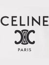 Paris T-Shirt in Cotton Jersey Black White - CELINE - BALAAN 4