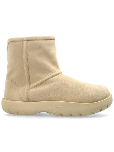 Bottega Veneta Suede Snow Boots, Women's, Cream - BOTTEGA VENETA - BALAAN 1