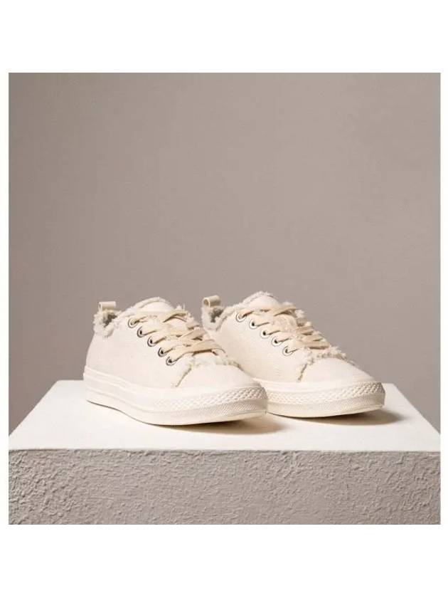 Walk'n Platform Cotton Canvas Low Top Sneakers Beige - DIOR - BALAAN 2