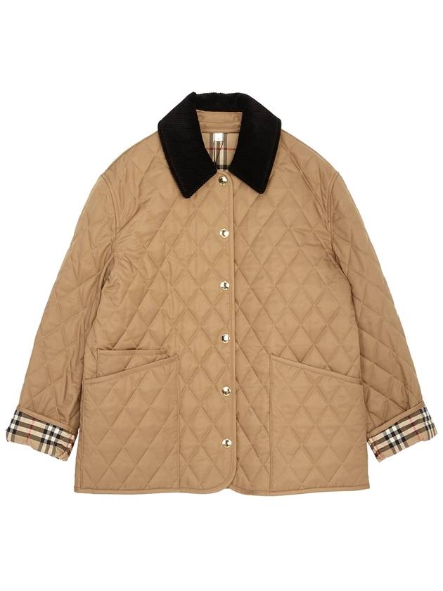 Women's Diamond Quilted Jacket Brown - BURBERRY - BALAAN 2