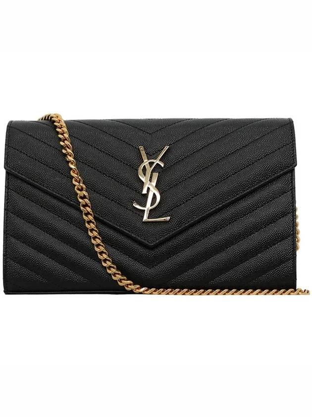 Monogram Matelasse Chain Shoulder Bag Black - SAINT LAURENT - BALAAN 2