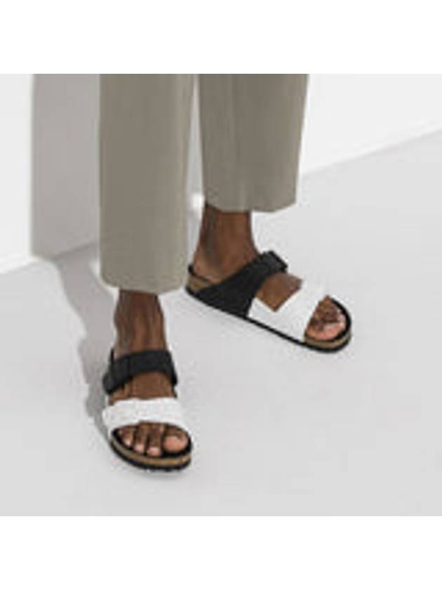 Arizona Split Slippers Black White - BIRKENSTOCK - BALAAN 5