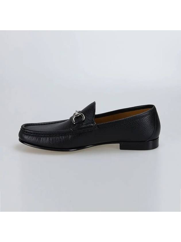 Horsesbit Nestor Grain Leather Loafers Black - GUCCI - BALAAN 4