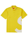 S logo polo short sleeve tshirt yellow s logo polo t shirt yellow - SUPREME - BALAAN 1