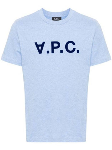 Standard Grand VPC Short Sleeve T-Shirt Blue - A.P.C. - BALAAN 1