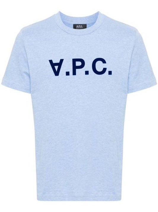 Standard Grand VPC Short Sleeve T-Shirt Blue - A.P.C. - BALAAN 1