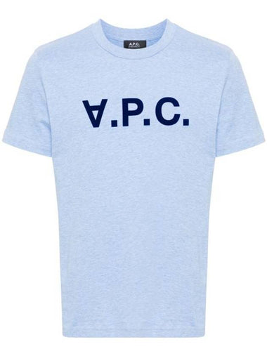 Standard Grand VPC Short Sleeve T-Shirt Blue - A.P.C. - BALAAN 1