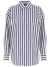 Striped Cotton Shirt White - BOTTEGA VENETA - BALAAN 2